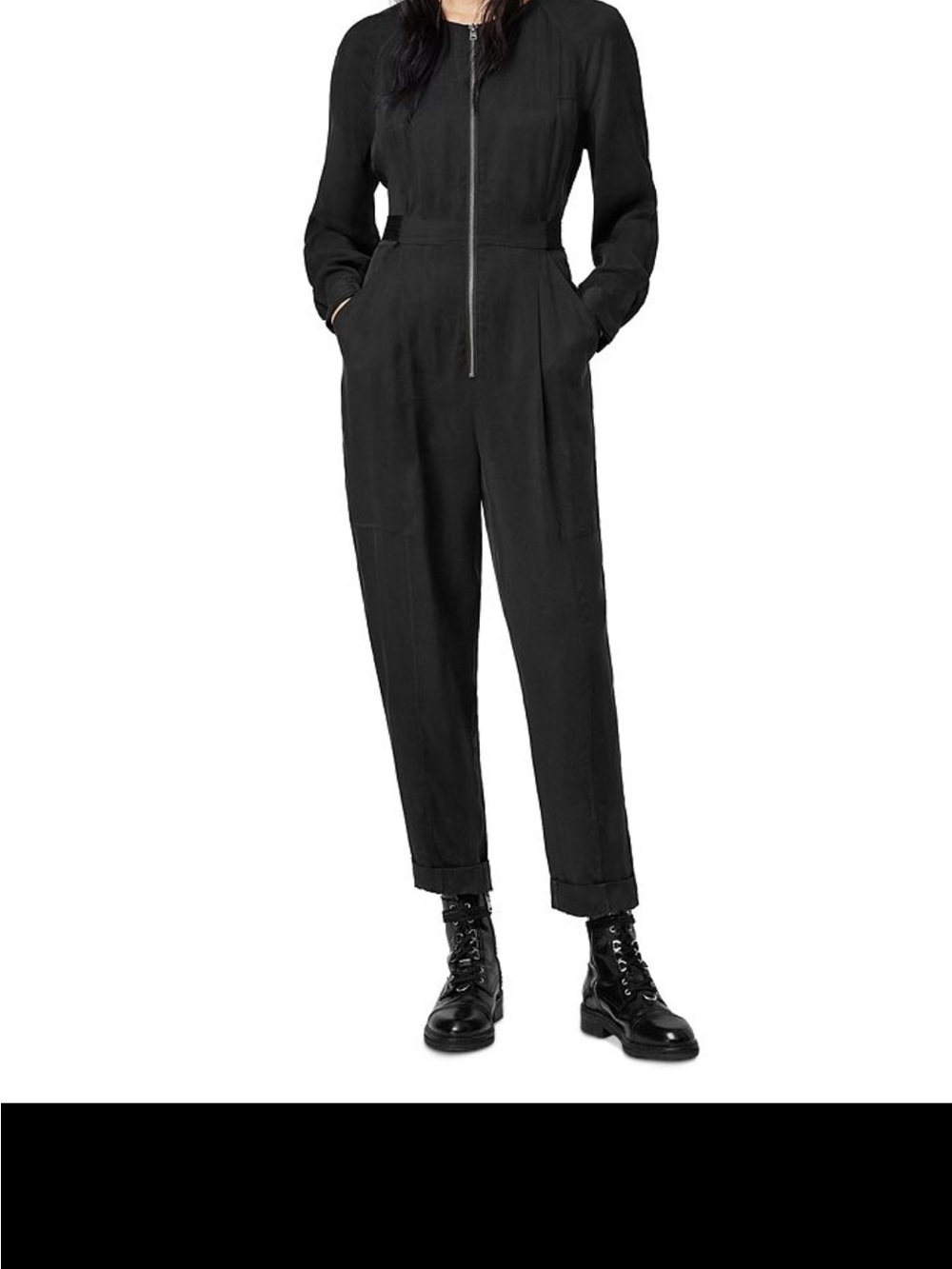 All Saints Black Erin Jumpsuit